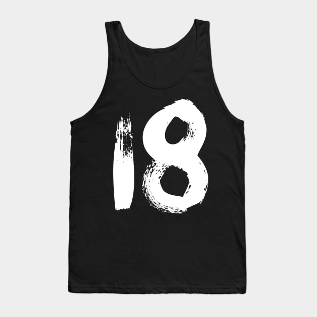 Number 18 Tank Top by Erena Samohai